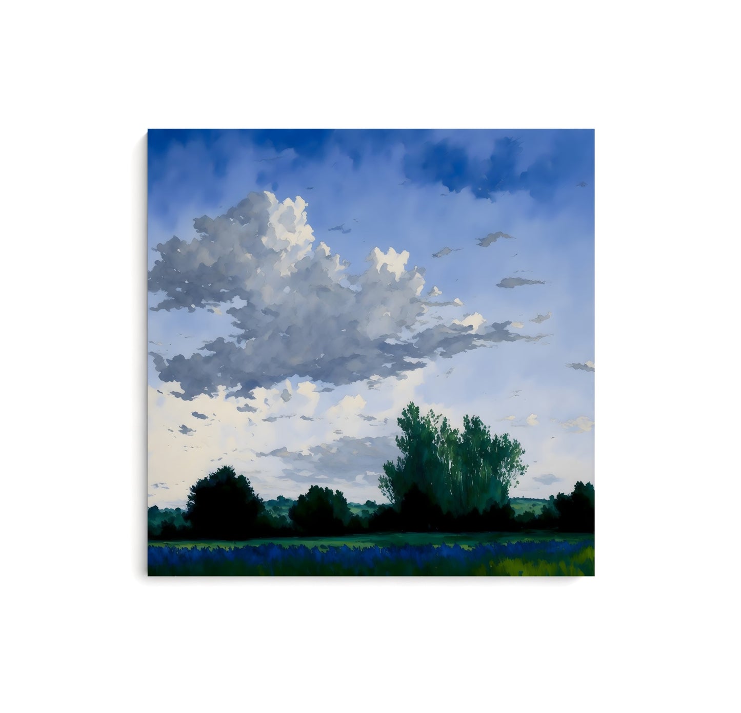 Campagne et Lavande - Inspiration Monet InkConceptArt Tableau