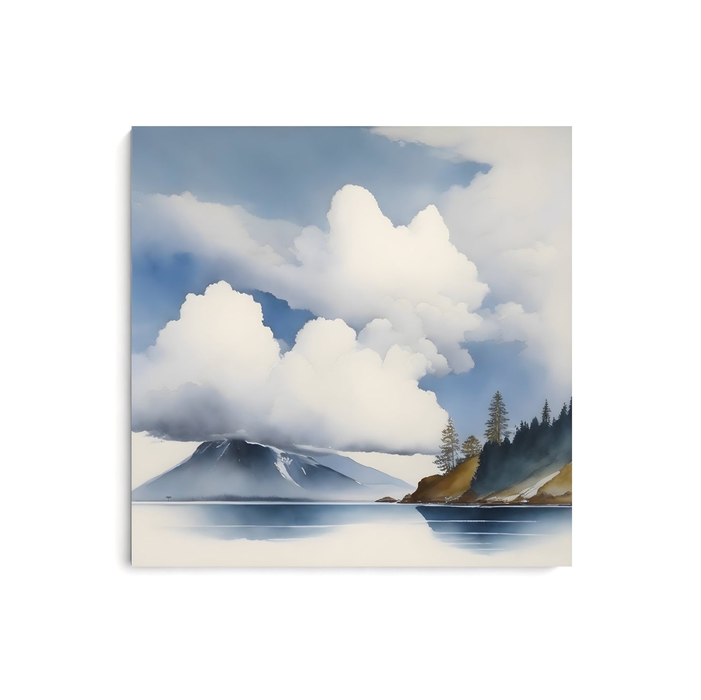 Lac Nord Américain - Lac et Paysage InkConceptArt Tableau