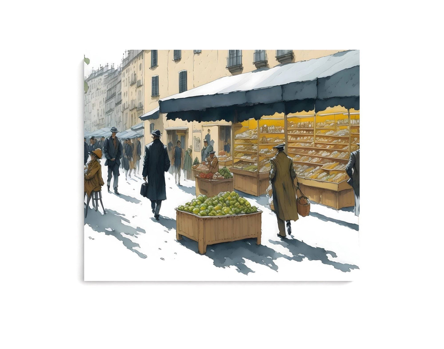 Ville en Marché - Promenades Urbaines InkConceptArt Tableau