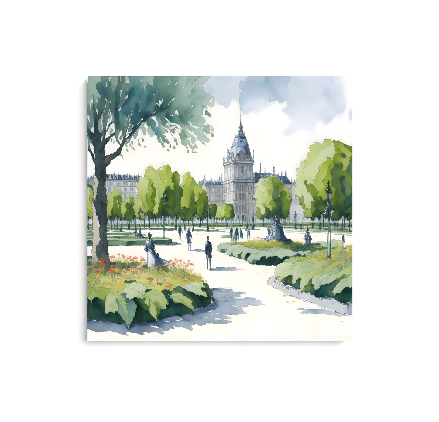 Jardin des tuileries - Vie à Paris InkConceptArt Tableau