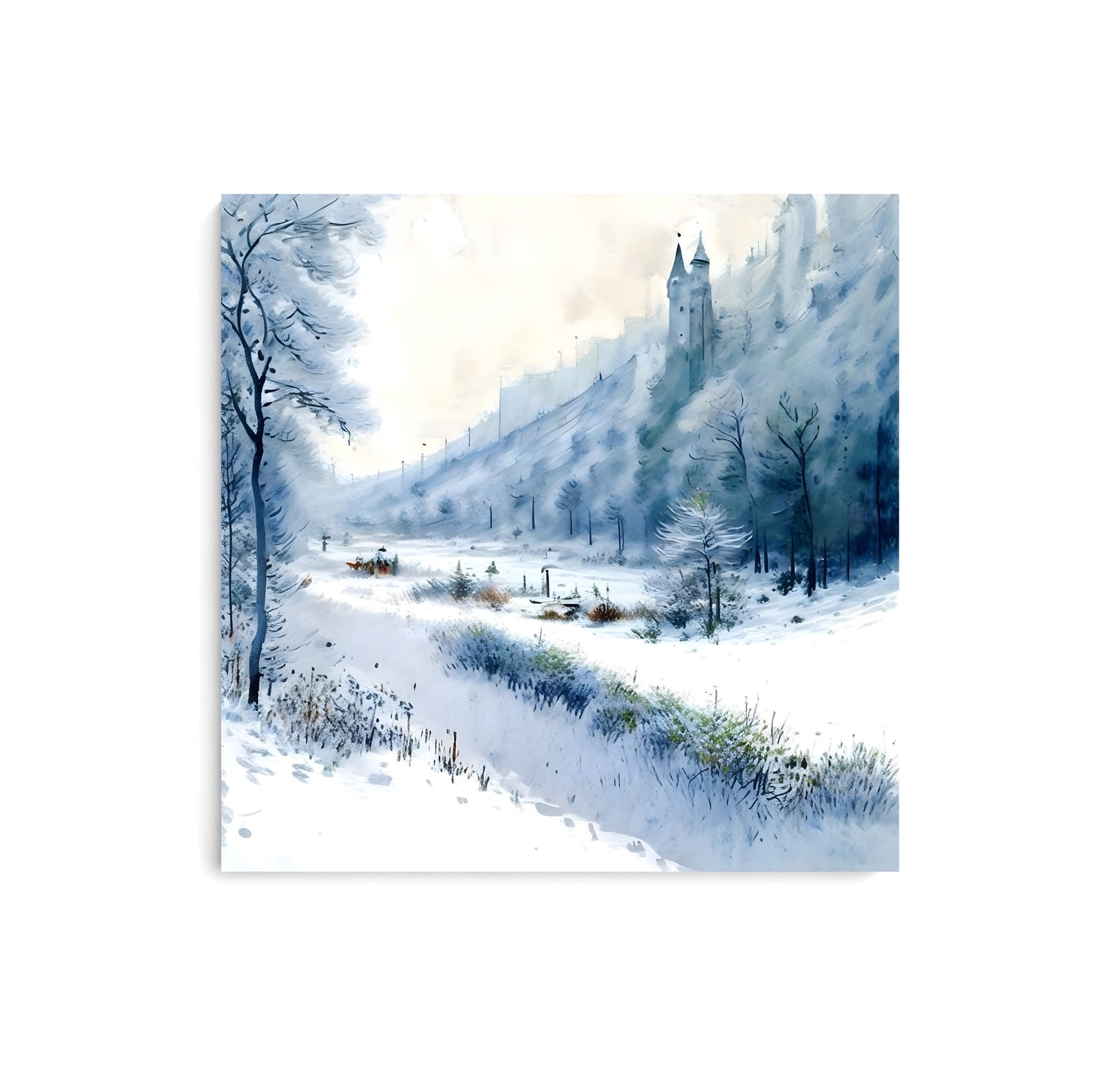 Le Ruisseau - Vallée Hivernale InkConceptArt Tableau