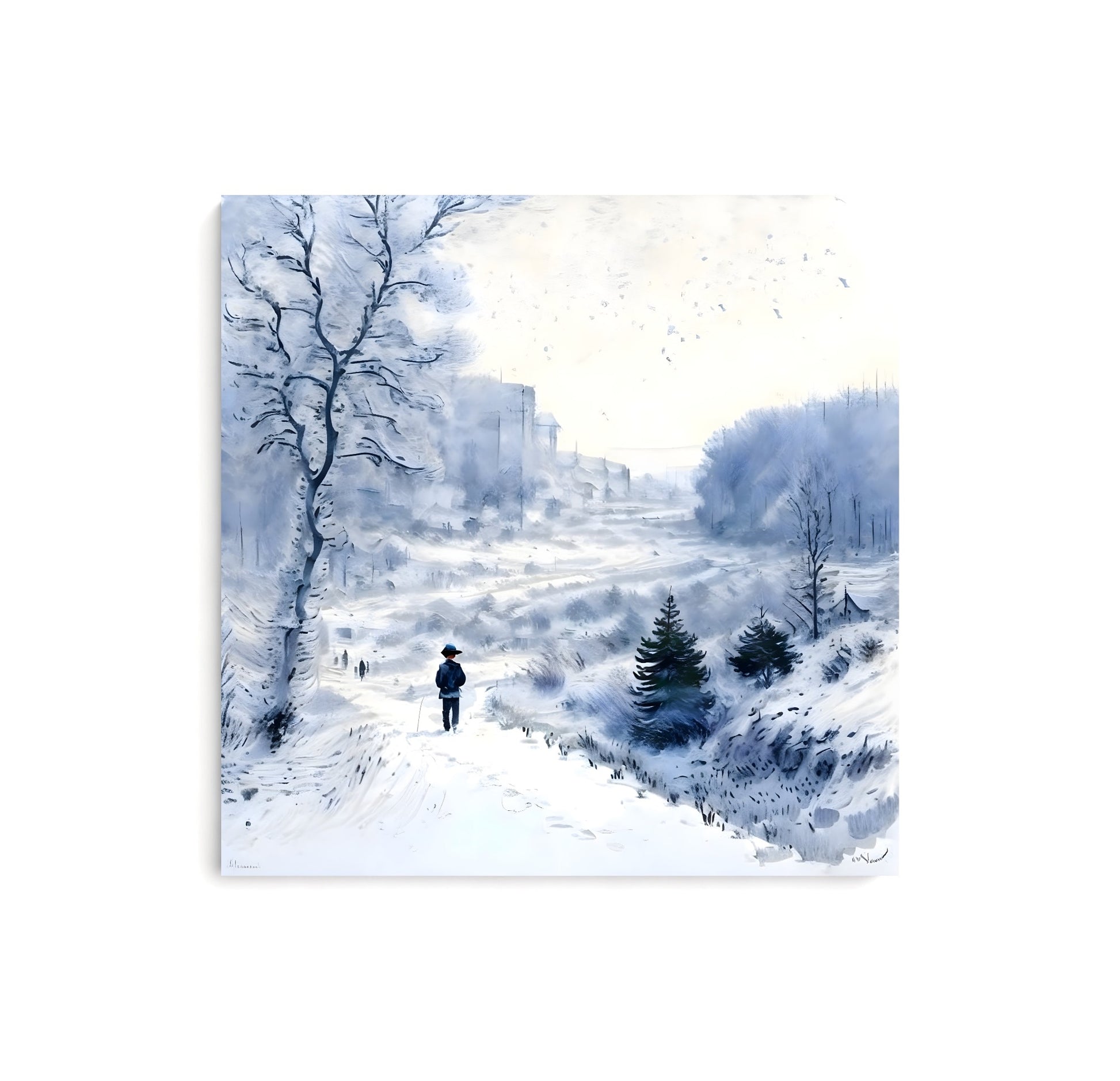 Long Chemin - Vallée Hivernale InkConceptArt Tableau