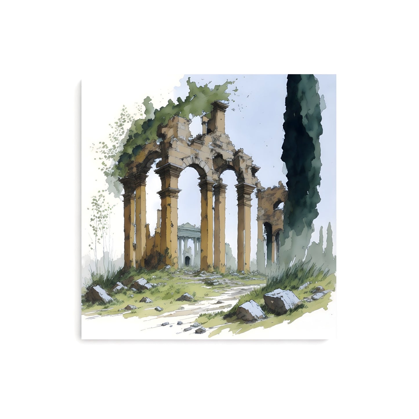 Ruines Antiques - Châteaux et Temples InkConceptArt Tableau